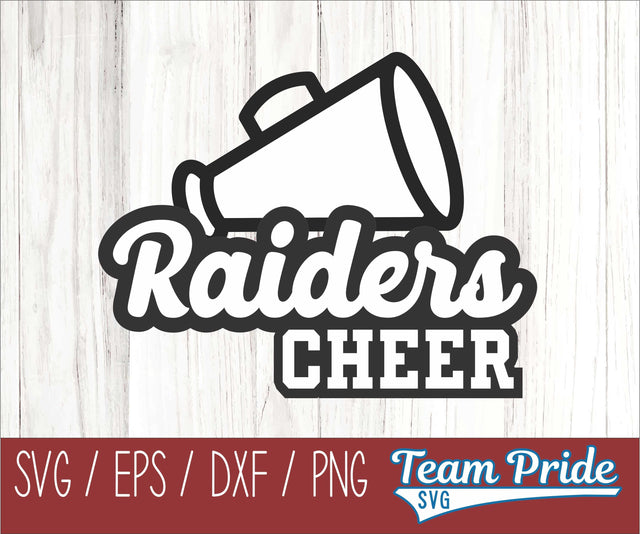 Raiders Cheer SVG Printable Digital Download SVG, EPS, DXF, PNG 3 SVG Team Pride SVG 