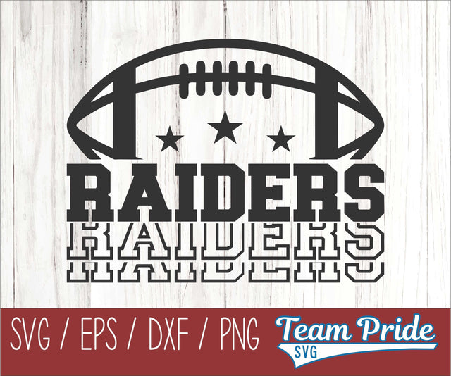 Raiders Football SVG Digital Download Printable - SVG, EPS, DXF, PNG 4 SVG Team Pride SVG 