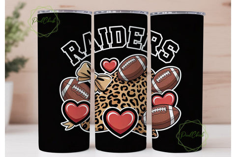 Raiders Football Tumbler Wrap Sublimation PixelChick 