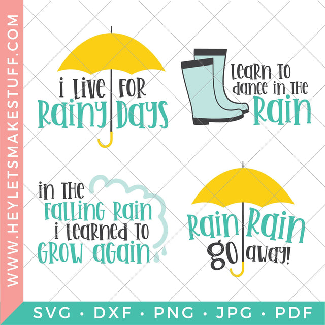 Rain Bundle SVG Hey Let's Make Stuff 