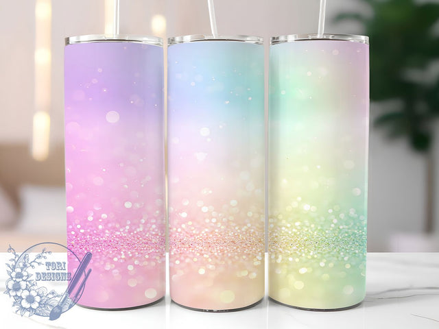 Rainbow Agate Milky Way Glitter 20oz Tumbler, Glitter Tumbler, 20oz Sublimation Wrap, Confetti Tumbler, Colorful Crystal Tumbler, Galaxy Aesthetic Tumbler Sublimation ToriDesigns 