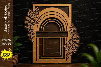 Rainbow Arch Frame Laser Cut Svg Design SVG Regulrcrative 