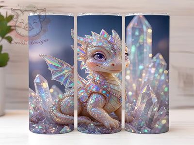 Rainbow Baby Dragon 20oz Tumbler, Dragon Design, Rainbow Motif, Baby Dragon, Fantasy Theme, Whimsical Charm, 20oz Wrap, Sublimation Tumbler Sublimation Lara' s Designs 