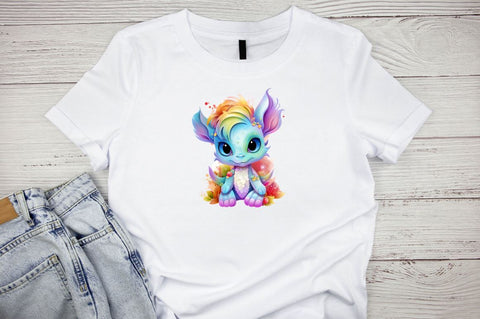 Rainbow Baby Dragon Sublimation Clipart Bundle Sublimation Designangry 