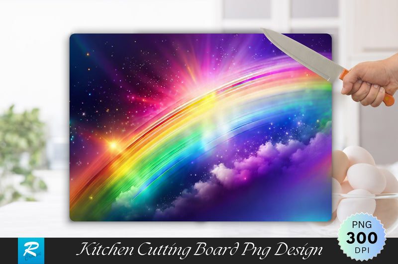 Rainbow Background Cutting Board Sublimation Regulrcrative 