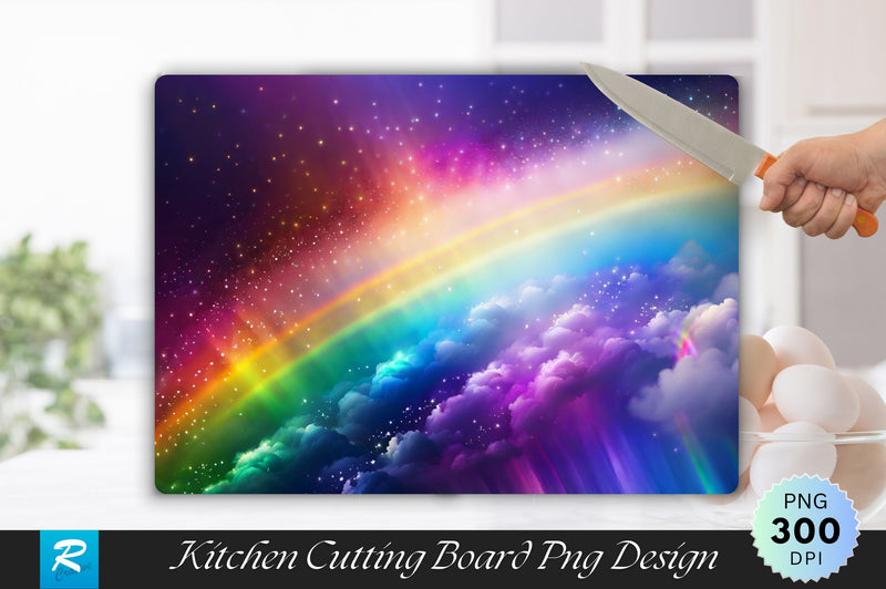 Rainbow Background Cutting Board Sublimation Regulrcrative 