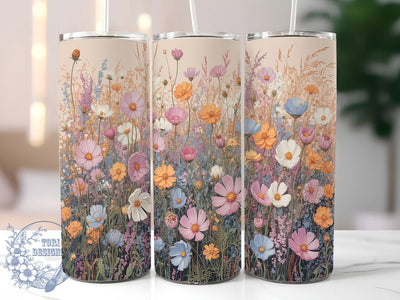 Rainbow Bloom Vibrant Spring Tumbler, Bright Flower Design, Rainbow Garden Cup, Vibrant Nature Gift, Cheerful Floral Art, Bold Bloom Pattern, Garden Lover Present Sublimation ToriDesigns 