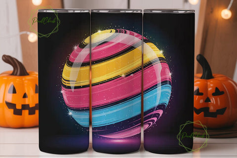 Rainbow Brushstrokes Tumbler Wrap Sublimation PixelChick 
