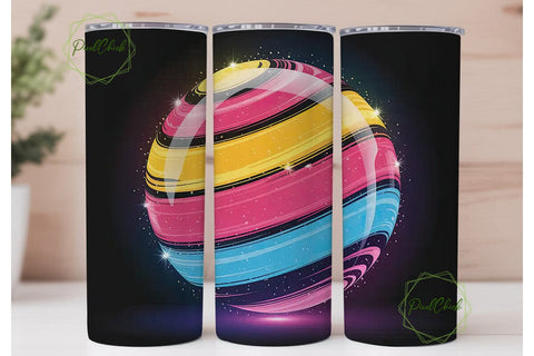 Rainbow Brushstrokes Tumbler Wrap Sublimation PixelChick 