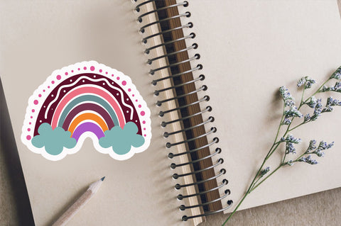 Rainbow clipart Sticker Design Sublimation Regulrcrative 
