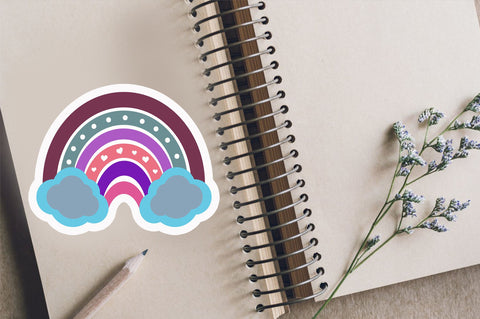 Rainbow clipart Sticker Design Sublimation Regulrcrative 