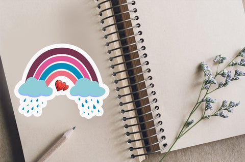 Rainbow clipart Sticker Design Sublimation Regulrcrative 