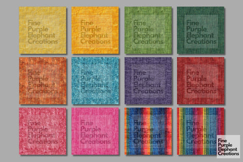 Rainbow Colored Jean Denim Digital Paper - Textured Distressed Fabric Clothing Digital Pattern Fine Purple Elephant Creations 