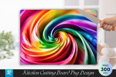 Rainbow Colored Twist Background Wallpaper Cutting Board Sublimation Regulrcrative 