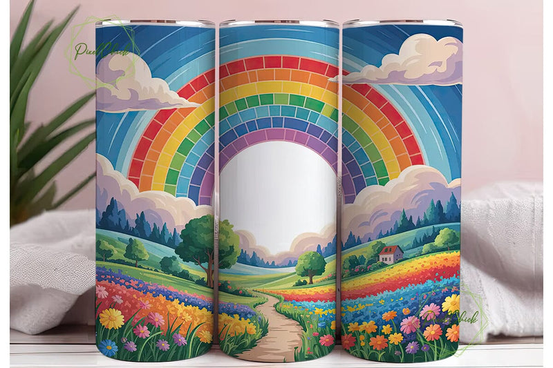 Rainbow Country Landscape 20oz Tumbler Sublimation PixelChick 
