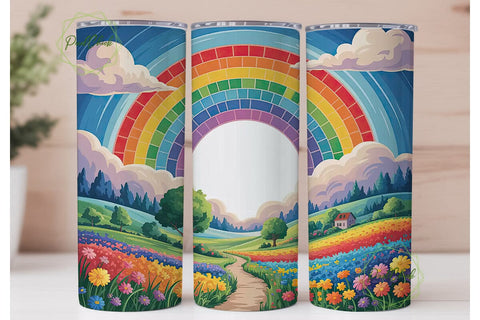 Rainbow Country Landscape 20oz Tumbler Sublimation PixelChick 