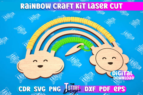 Rainbow Craft Kit Bundle | Craft Supplies | Toys & Gifts | Macrame | CNC Files SVG The T Store Design 