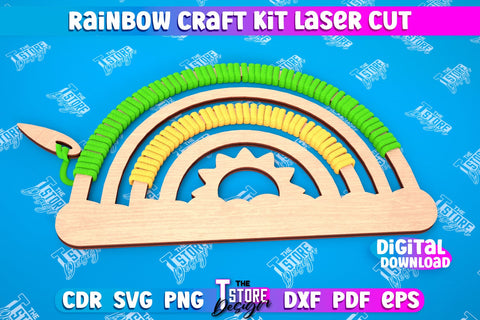 Rainbow Craft Kit Bundle | Craft Supplies | Toys & Gifts | Macrame | CNC Files SVG The T Store Design 