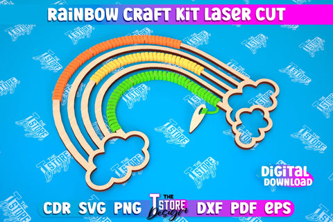 Rainbow Craft Kit Bundle | Craft Supplies | Toys & Gifts | Macrame | CNC Files SVG The T Store Design 