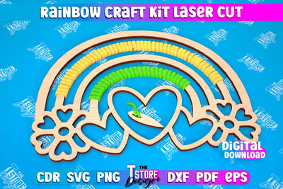 Rainbow Craft Kit | Craft Supplies | Toys & Gifts | Macrame | CNC File SVG The T Store Design 