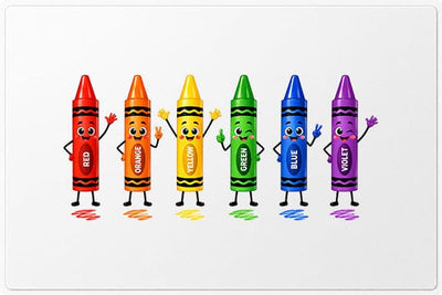 Rainbow Crayon Characters PNG | Cute School Supplies Digital Download SVG BillahCrafts 
