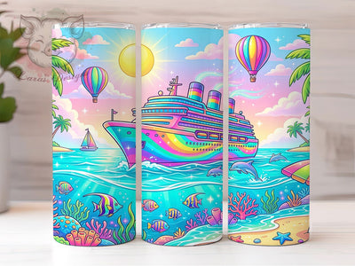 Rainbow Cruise 20oz Tumbler, Rainbow Cruise, Cruise Tumbler, Rainbow Tumbler, 20oz Tumbler, Vacation Tumbler, Cruise Life, Tumbler Wrap Sublimation Lara' s Designs 