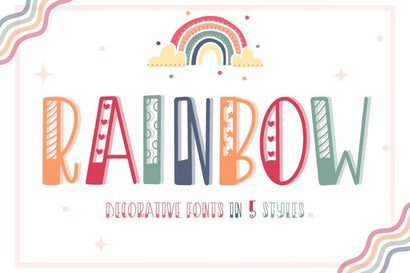 Rainbow - cute display font Font AnningArts Design 