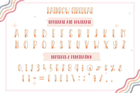 Rainbow - cute display font Font AnningArts Design 