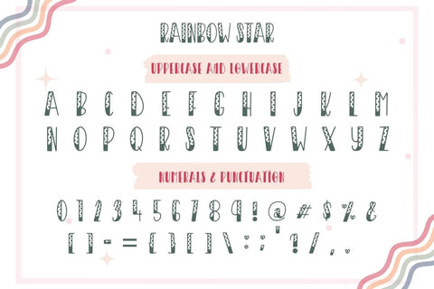 Rainbow - cute display font Font AnningArts Design 