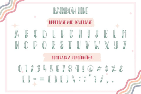 Rainbow - cute display font Font AnningArts Design 