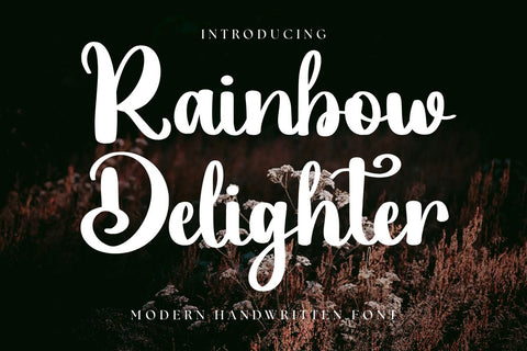 Rainbow Delighter - Handwritten Font Font Masyafi Studio 