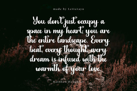 Rainbow Delighter - Handwritten Font Font Masyafi Studio 