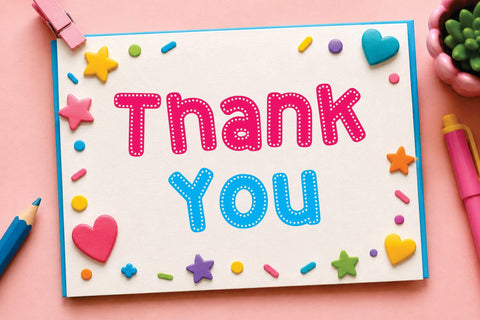 Rainbow Dots - Sticker Font Font Mozarella 