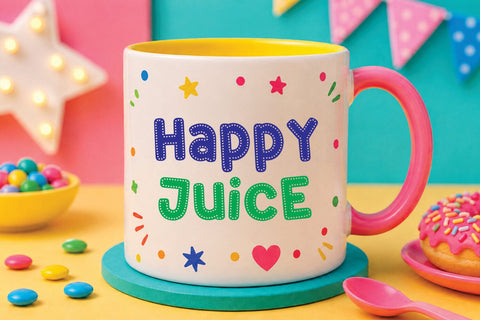 Rainbow Dots - Sticker Font Font Mozarella 