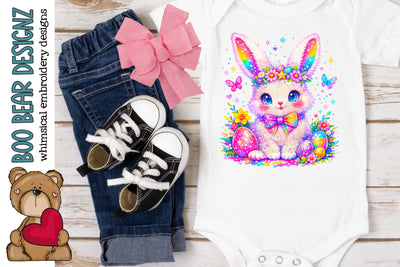 Rainbow Easter Bunny Clipart Sublimation Boo Bear Designz 
