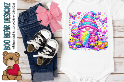 Rainbow Easter Bunny Clipart Sublimation Boo Bear Designz 