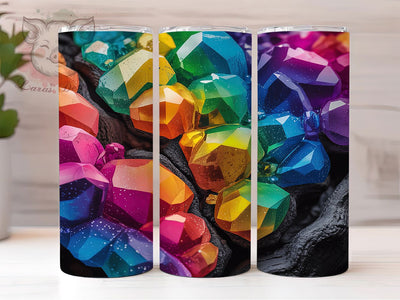 Rainbow Equality LGBTQ Pride Rocks Tumbler Wrap, LGBTQ Tumbler PNG, Rainbow Pride Design, 20oz Pride Tumbler, Equality Rocks Art, LGBTQ+ Sublimation, Pride Stone Wrap Sublimation Lara' s Designs 