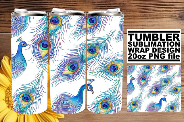 Rainbow Feather Harmony Tumbler Design 20oz Sublimation afrosvg 