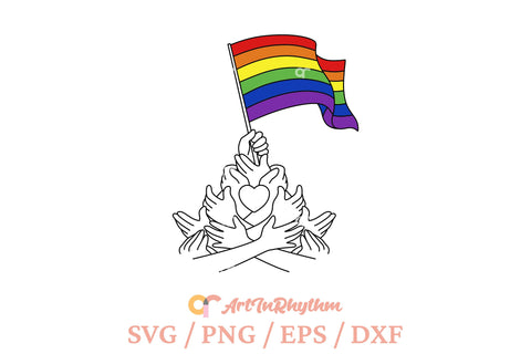 Rainbow Flag Svg, Gay Pride Svg, Equality Svg, LGBTQ Svg SVG Artinrhythm shop 