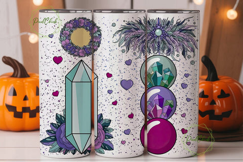Rainbow Fluorite Crystal Tumbler Wrap Sublimation PixelChick 