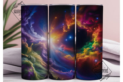 Rainbow Galaxy Space 20oz Tumbler Wrap Sublimation sassyprint 
