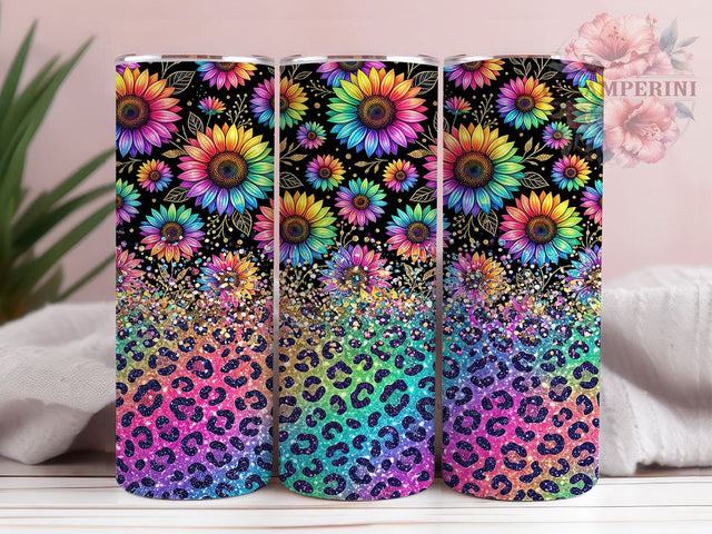 Rainbow Glitter Leopard 20oz Tumbler, Rainbow Glitter, Leopard Glitter, Rainbow Leopard, Glitter Leopard PNG, Rainbow Glitter PNG, Leopard Tumbler, 20oz Tumbler Wrap Sublimation Li Zamperini 