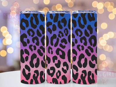 Rainbow Glitter Leopard Bold Animal Print Tumbler Wrap, Rainbow Cheetah Print, Bold Animal Print Design, 20oz Sparkle Tumbler, Custom Glitter Cup Wrap, Vibrant Cheetah Sublimation Sublimation SvggirlplusArt 