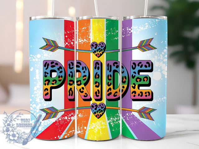 Rainbow Glitter LGBT Pride Tumbler Wrap, Rainbow Glitter Tumbler, Pride 20Oz Tumbler, Rainbow Tumbler Wrap, Sublimation Glitter Tumbler, LGBT Pride Cup, 20Oz Tumbler Wrap Sublimation ToriDesigns 