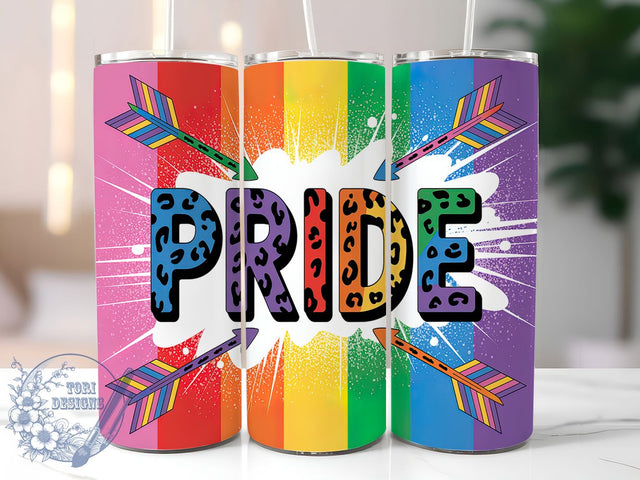 Rainbow Glitter LGBT Pride Tumbler Wrap, Rainbow Glitter Tumbler, Pride 20Oz Tumbler, Rainbow Tumbler Wrap, Sublimation Glitter Tumbler, LGBT Pride Cup, 20Oz Tumbler Wrap Sublimation ToriDesigns 