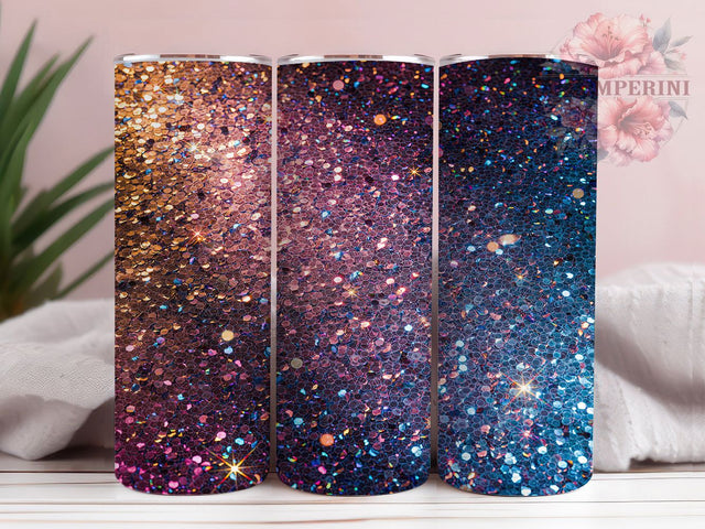 Rainbow Glitter Texture 20oz Tumbler, Rainbow Glitter, Sparkle Texture, Colorful Theme, Sublimation Wrap, 20oz Tumbler, Whimsical Aesthetic, Shimmer Charm Sublimation Li Zamperini 