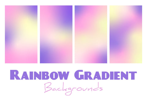Rainbow Gradient Backgrounds Digital Pattern Rin Green 