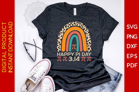 Rainbow Happy Pi Day 3.14 SVG PNG PDF Cut File SVG Creativedesigntee 