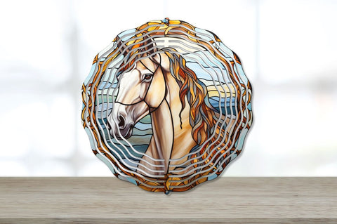 Rainbow Horse Wind Spinner Sublimation Designs Bundle Sublimation Regulrcrative 