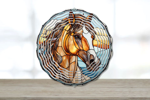 Rainbow Horse Wind Spinner Sublimation Designs Bundle Sublimation Regulrcrative 